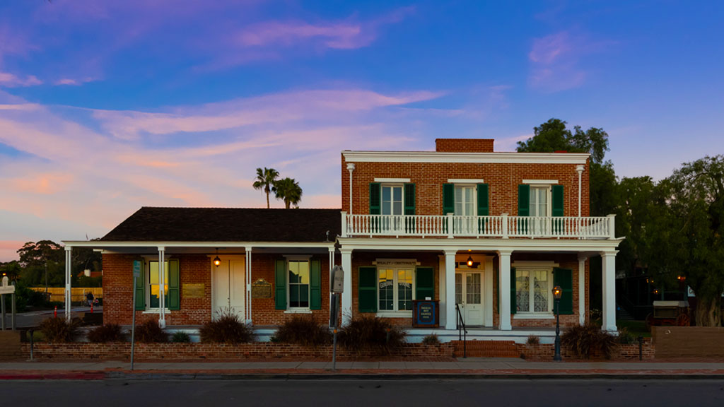 Historic Whaley House in San Diego, known for its haunted past